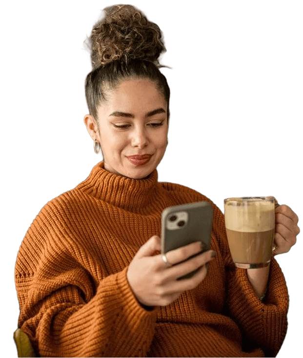 Person chatting with AI